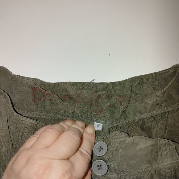 PETE & GRETA Woman's Mid Rise Embroidered Cargo Joggers Size 4 Used - Picture 7 of 8